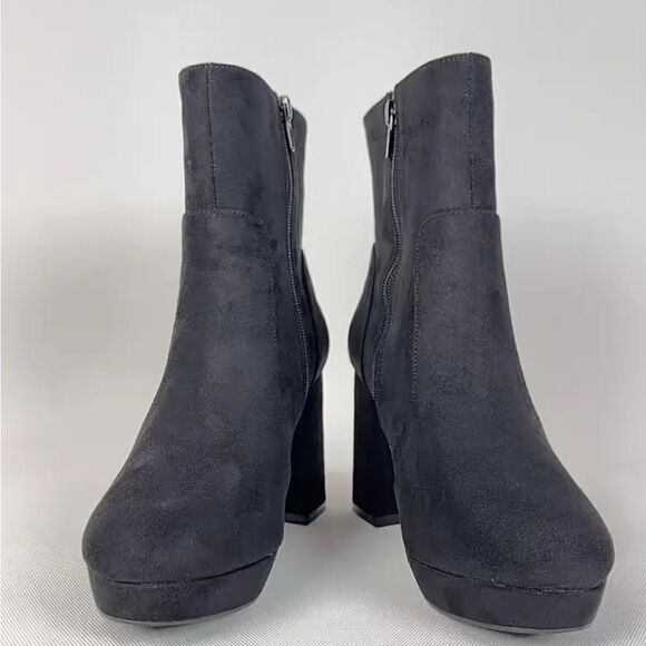 Elegant Black Ankle Boots Sz 8 - Picture 3 of 6